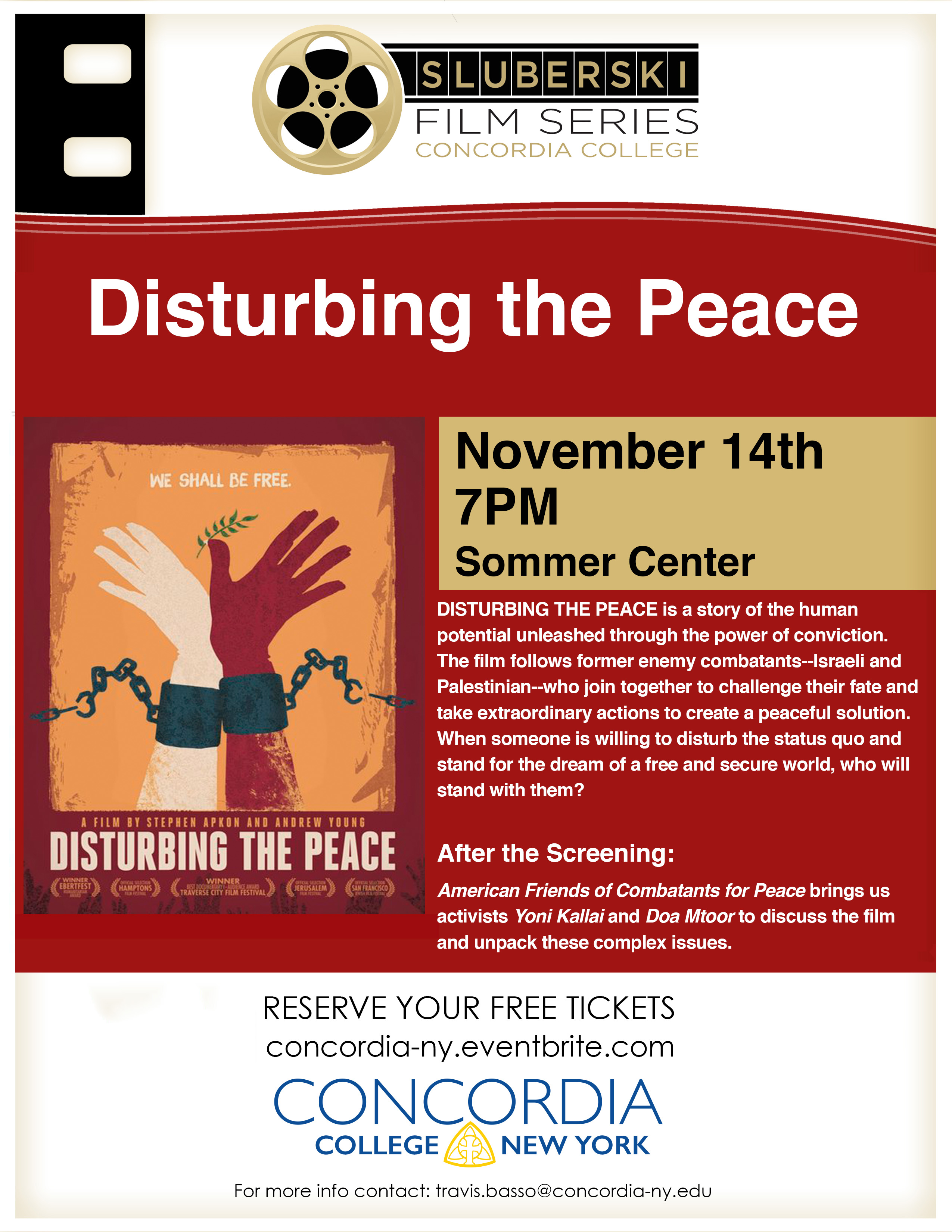 sluberski film series poster for disturbing the peace
